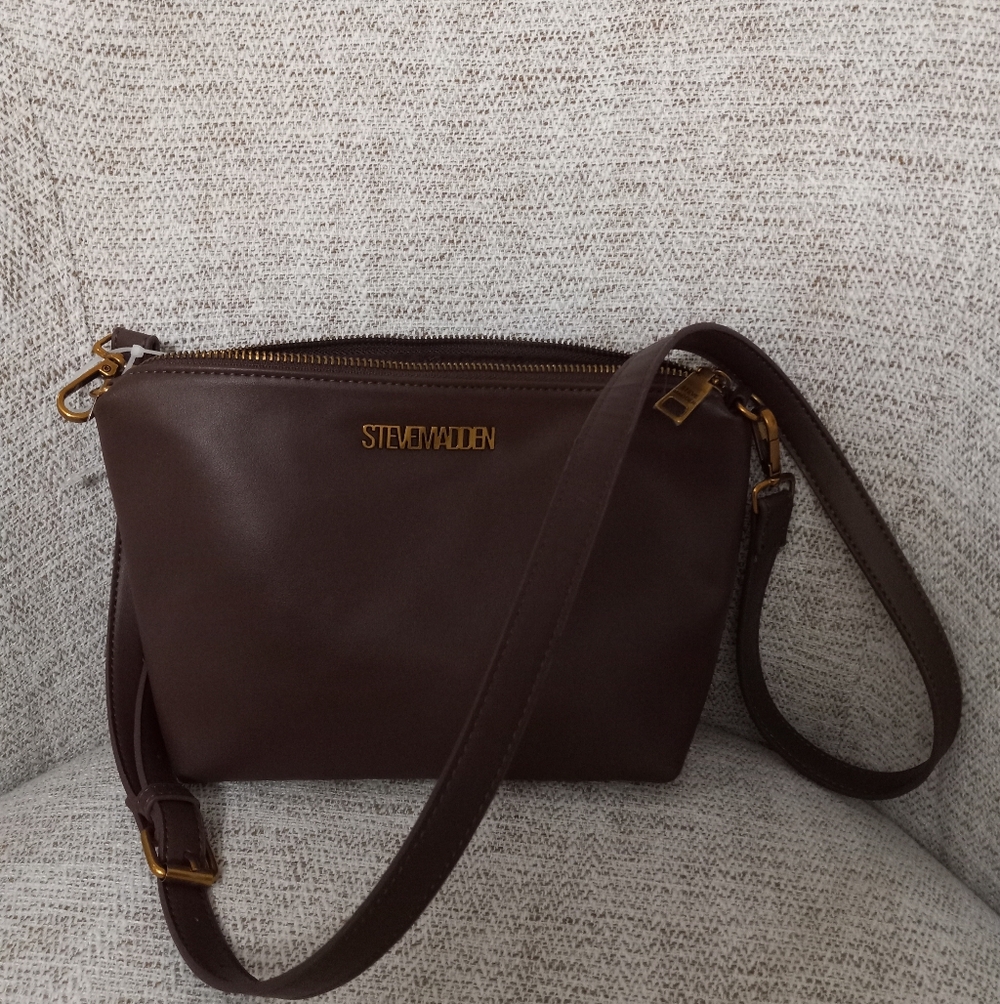 Steve Madden Dark Brown Crossbody Bag